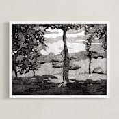 "North Carolina" - Art Print in Black and White by Adelina S. Keenan - Framed
