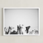 "Leader of the Pack" - Art Print in Black and White by Heather Marie - Framed