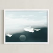 "Surface Tension 1" - Art Print in ocean by Kamala Nahas - Framed