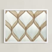 "Veiled" - Art Print in Mint Green by Angie McMonigal - Framed
