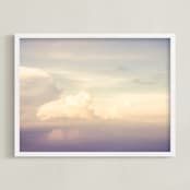 "Flying With Clouds" - Art Print in dreamy by Qing Ji - Framed