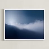 "Sunrise above the Clouds" - Art Print in Cool Sunrise by Jessica C Nugent - Framed
