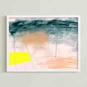 "Surf" - Art Print in Sand by Lauren Packard - Framed