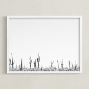 "Carnegie Gigantic" - Art Print in White by DENiSE CREW. - Framed