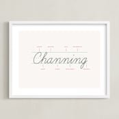 "Anatomy Of A Name" - Personalized Art Print in Ivory by Shari Margolin - Framed