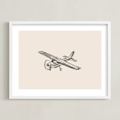"Take Flight Loose Sketch 1" - Art Print in Beige by Katie Mulder - Framed