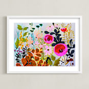 "How Does Your Garden Grow?" - Art Print in Multi by Jess Franks - Framed