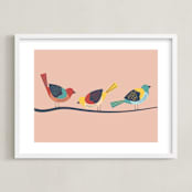 "Out on a Limb" - Art Print in Sunset by Wild Lily Designs - Framed