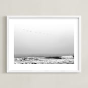 "Drifting Away" - Art Print in Shadow by Three Wings North - Framed