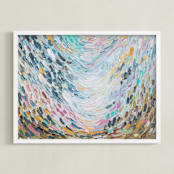 "Color Study No.4" - Art Print in Navy by Stephanie Carignan - Framed