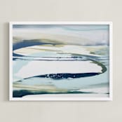 "Resonance" - Art Print in Green by Misty Hughes - Framed
