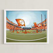 "Death Valley" - Art Print in Tiger Orange by The Tattered Traveler - Framed