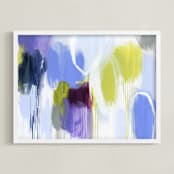 "Running Out Of Breath" - Art Print in Light Purple by Julie Hawkins - Framed