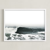 "Mariner's Muse 2" - Art Print in deep ocean by Kamala Nahas - Framed