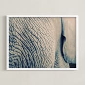 "Ele" - Art Print in Elefant grey by Johanna Phillips Huuva - Framed