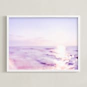 "Sunset in Lavender" - Art Print in Lavender by Kate Dailey - Framed