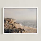 "Cliff" - Art Print in beige by Lena Erysheva - Framed