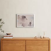 "Doves in Flight 1" - Art Print in Dusty Plum by Christa Kimble - In a Room