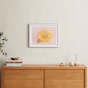 "Call Me Maybe 2" - Art Print in Baby Pink by Deborah Chou - In a Room