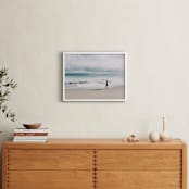 "East Coast Surfer" - Art Print in Soft Blue by Janet Cruz - In a Room