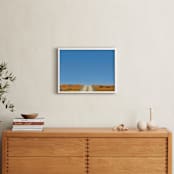 "POPPY LANE" - Art Print in POPPY ORANGE by DENiSE CREW. - In a Room