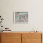 "Stripe Escape " - Art Print in Seagreen by Nina Leth - In a Room