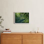 "A Deer Slept Here." - Art Print in Grass by DENiSE CREW. - In a Room