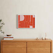 "One" - Art Print in Bright Orange by Stefania Copertini - In a Room