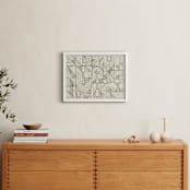 "Sketchy Pattern" - Art Print in Charcoal by Katie Zimpel - In a Room