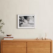 "At the Pond in Winter" - Art Print in Velvet Black by Jacquelyn Sloane Siklos - In a Room