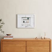 "Industrial Window" - Art Print in distressed white by Kamala Nahas - In a Room