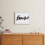 "Fanciful" - Art Print in Coal Black by Yours Madly - In a Room