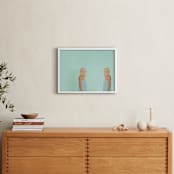 "nice to meet you" - Art Print in Pastel Blue by Jacob Loafman - In a Room
