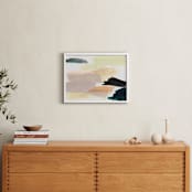 "Summer Skies" - Art Print in fluorescent orange by Lauren Packard - In a Room