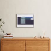 "Waves Crashing" - Art Print in Navy by Marissa Hodges - In a Room
