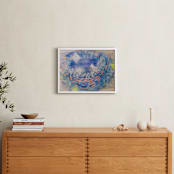 "Orbit" - Art Print in Cobalt Blue by Denise Wong - In a Room