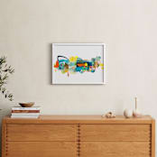 "The Lake and the Trees" - Art Print in Juicy Orange by Erin McCluskey Wheeler - In a Room