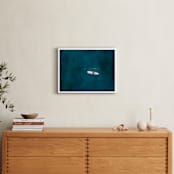 "Waiting on Waves" - Art Print in Dark Teal by Jessica Rice - In a Room