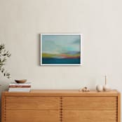 "Morning Walk II" - Art Print in Teal by AlisonJerry - In a Room