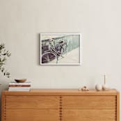 "Italian Bicycle" - Art Print in Sage Green by Three Kisses Studio - In a Room
