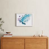 "California Zephyr" - Art Print in Cyan by Misty Hughes - In a Room