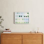 "Mid Wilshire Windows " - Art Print in cool green blue by GLEAUX Art Photo Design - In a Room
