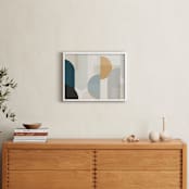 "Shuffle Series Downtown" - Art Print in Moody Blue by Jennifer Morehead - In a Room