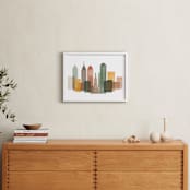 "Philadelphia Skyline" - Art Print in Fog by Katherine Moynagh - In a Room