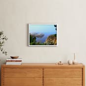 "Land welcomes the ocean" - Art Print in Sea blue by NSMARK - In a Room