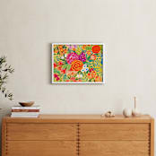"Floral Composition" - Art Print in Saffron yellow by Alexandra Dzh - In a Room