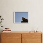 "Howl at the Moon" - Art Print in Sky Blue by Mike Sunu - In a Room