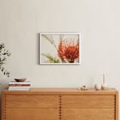 "Protea 4" - Art Print in tangerine by Kamala Nahas - In a Room
