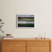 "Natural Stripes" - Art Print in Forest Green by Camille Pietrow - In a Room