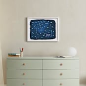 "Constellations" - Personalized Art Print in Midnight Blue by Morgan Kendall - In a Room